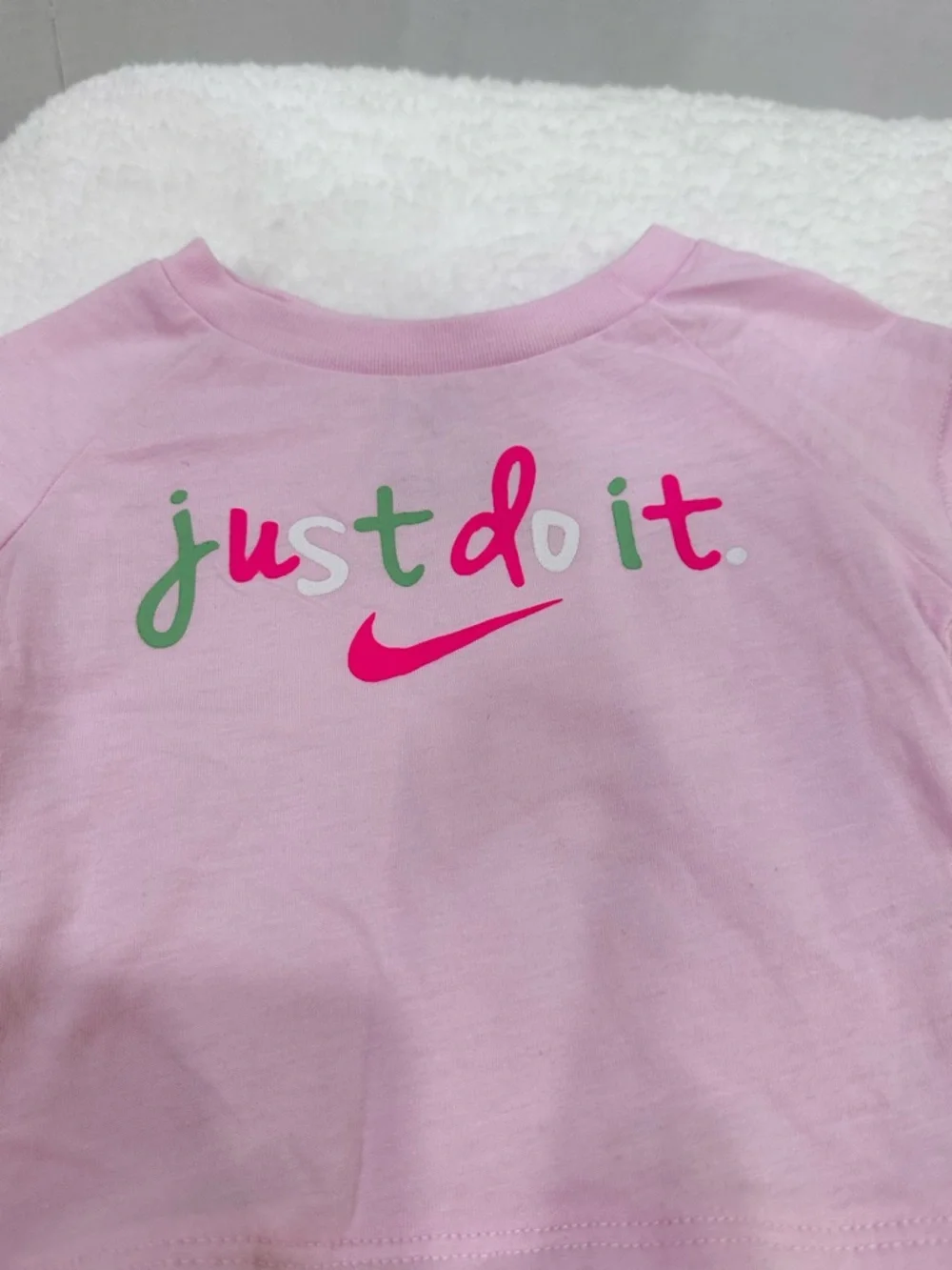 Girl’s Nike Pink & Green Short Set